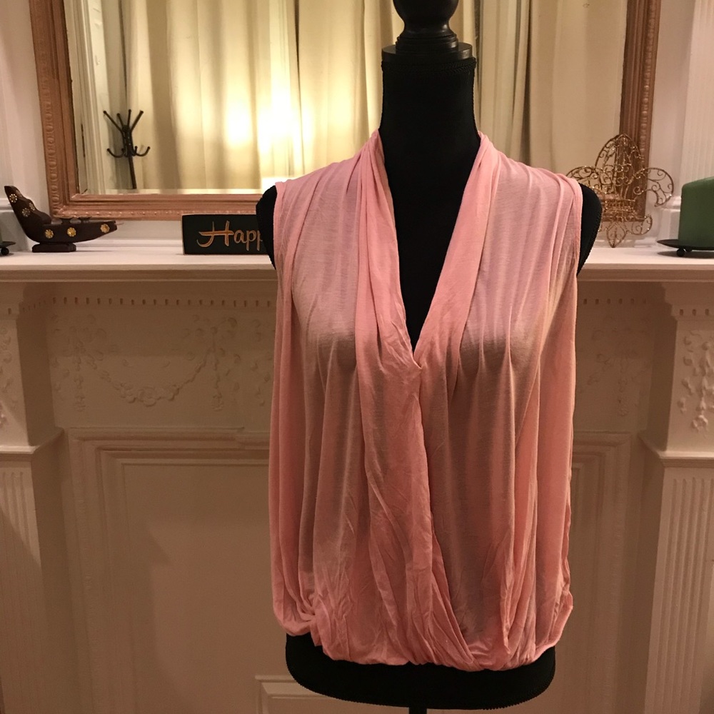 Halston Heritage pink sleeveless top (S)